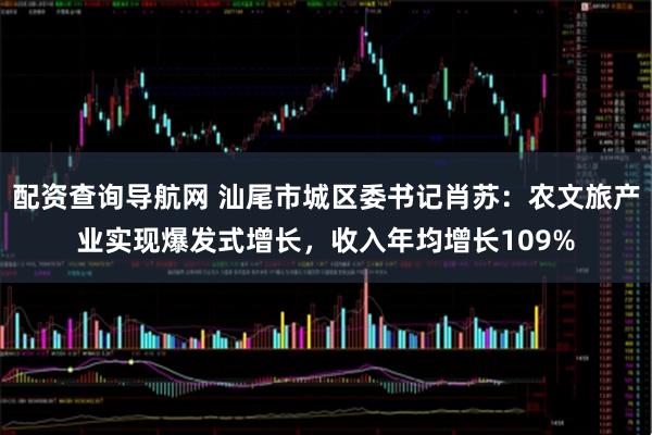 配资查询导航网 汕尾市城区委书记肖苏:农文旅产业实现爆发式增长,收入年均增长109%